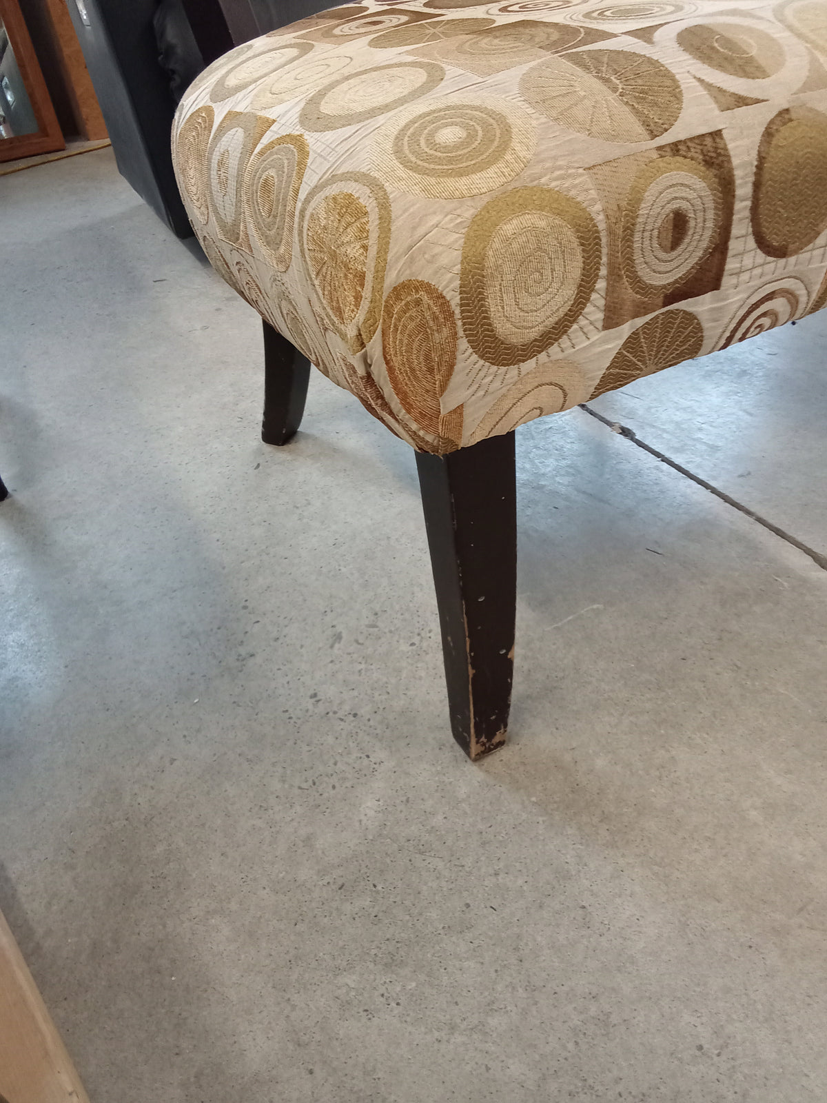 19"W Patterned Gold Accent Chair