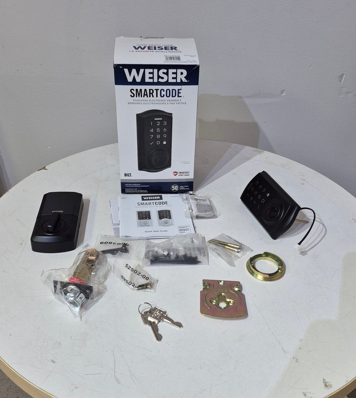 Weiser SmartCode Electronic Touchpad Deadbolt - - Black