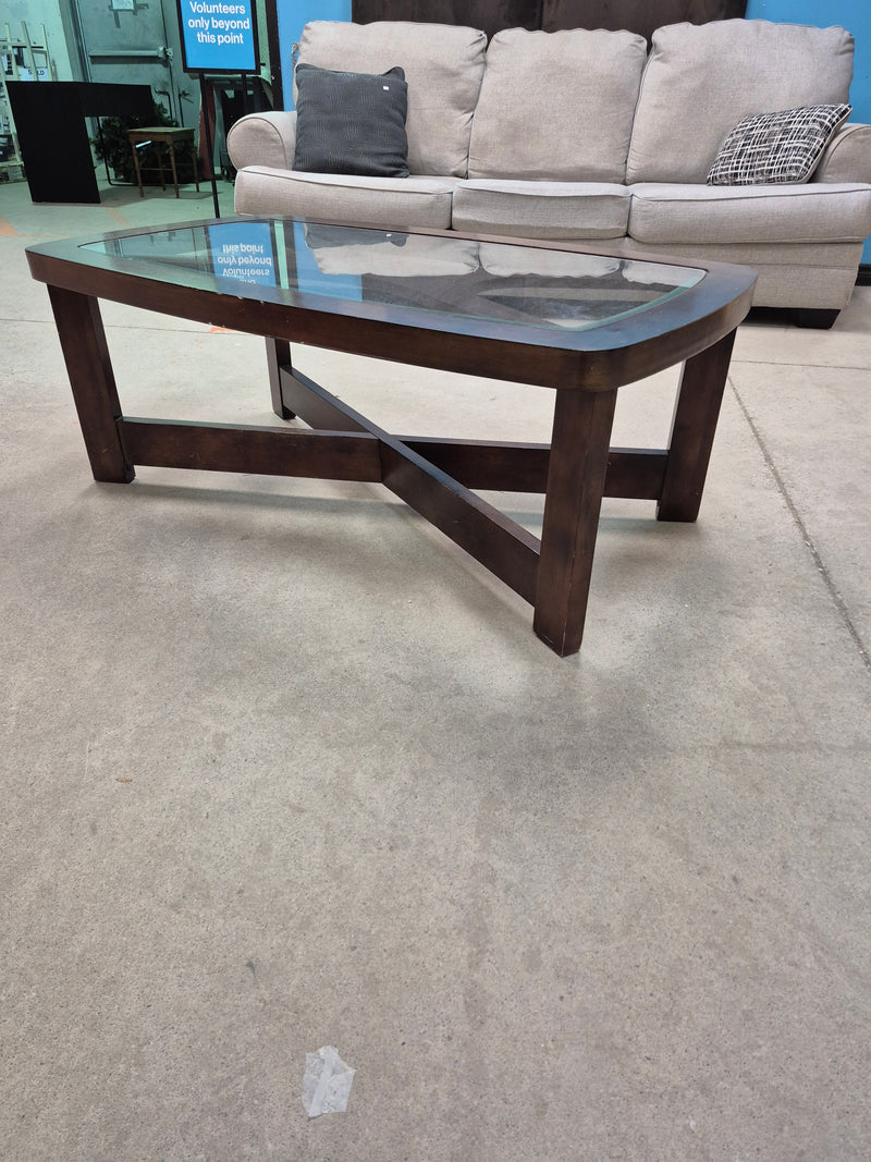 Wood/Glass Coffee Table