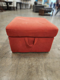 Orange Ottoman with Storage