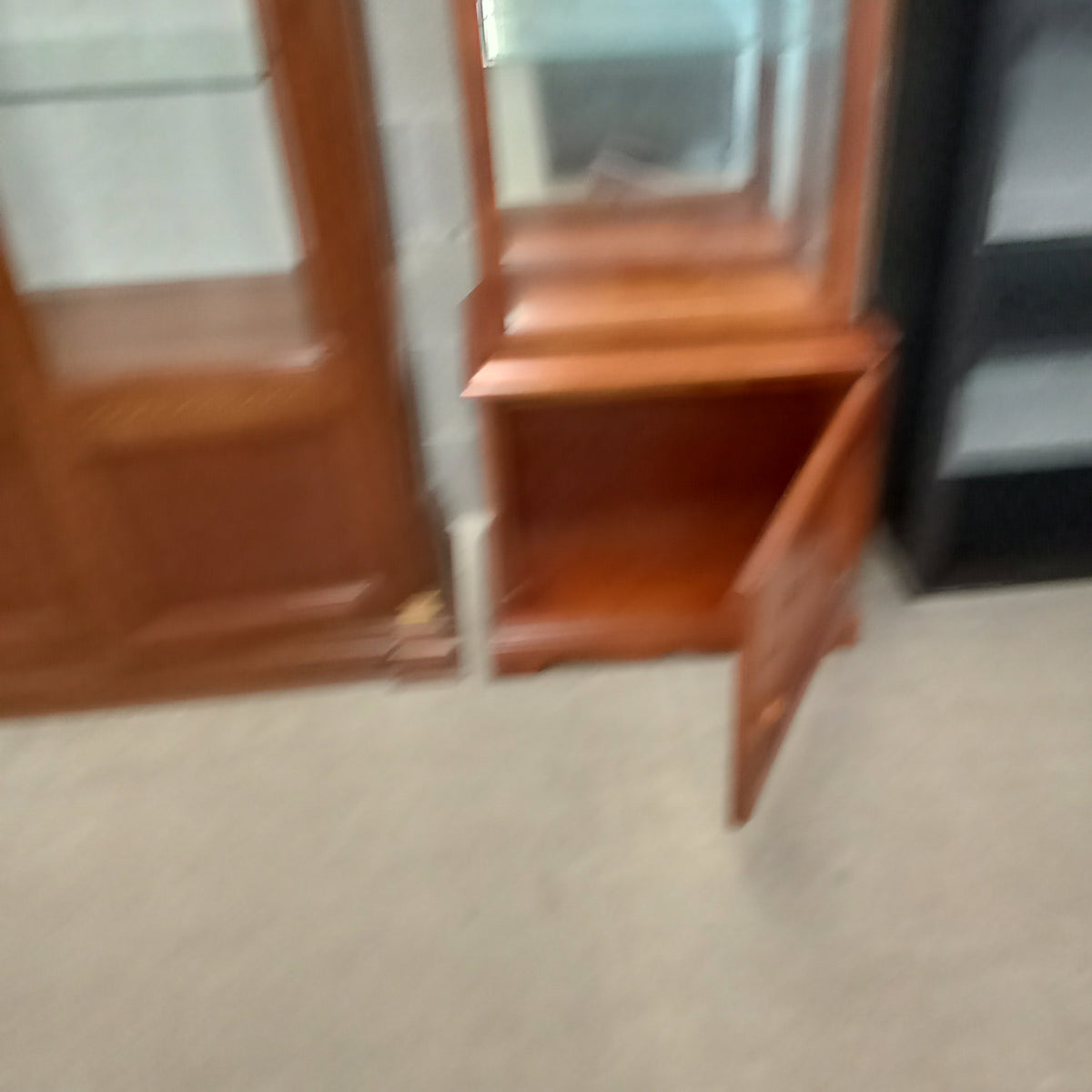 24.5"W 1-Piece Display Cabinet with Glass Doors and Sides