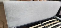 Grey Upholstered King Size Bed