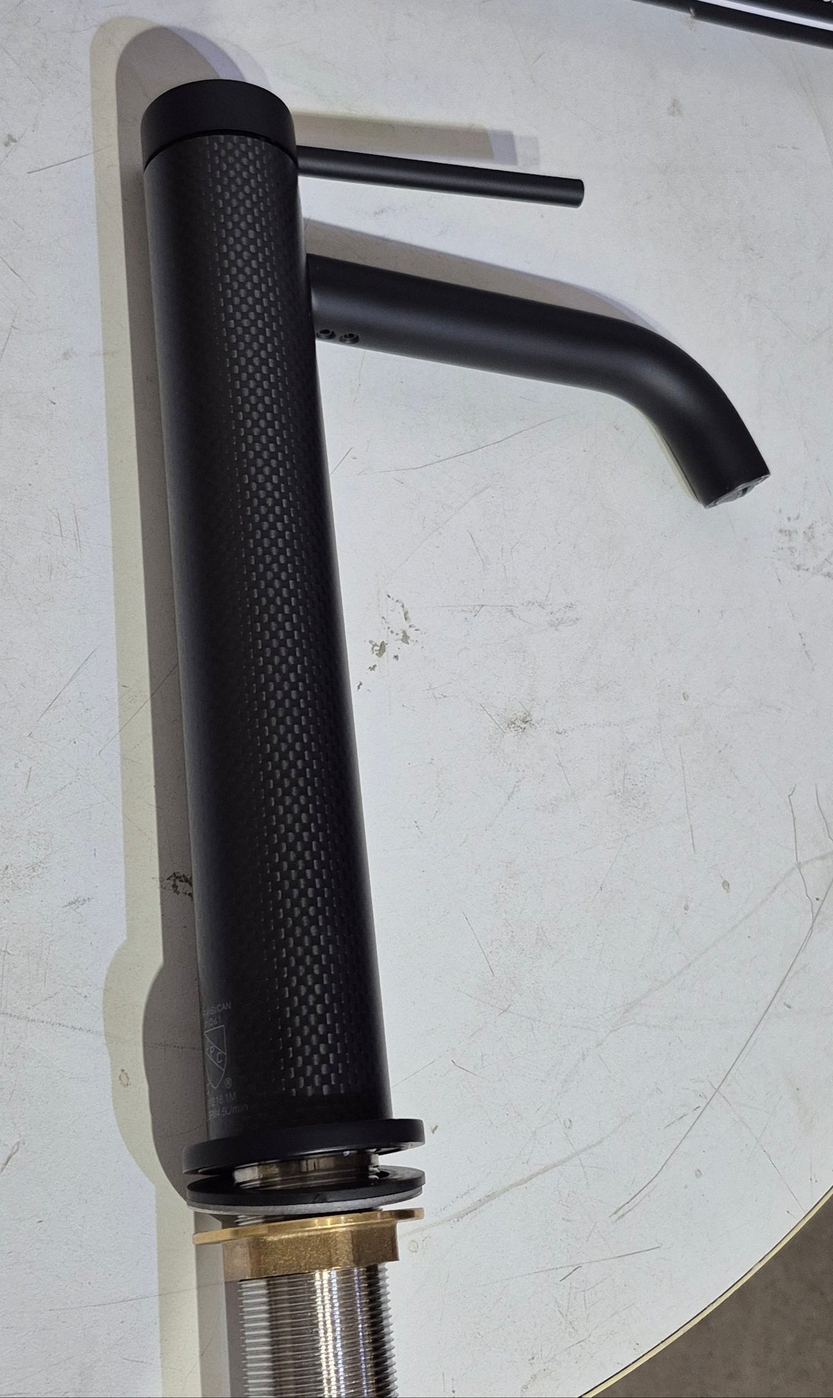 Lexington cFiber Single Hole Single-Handle Vessel Bathroom Faucet in Matte Black