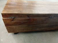 46"W Wood Bench with Storage