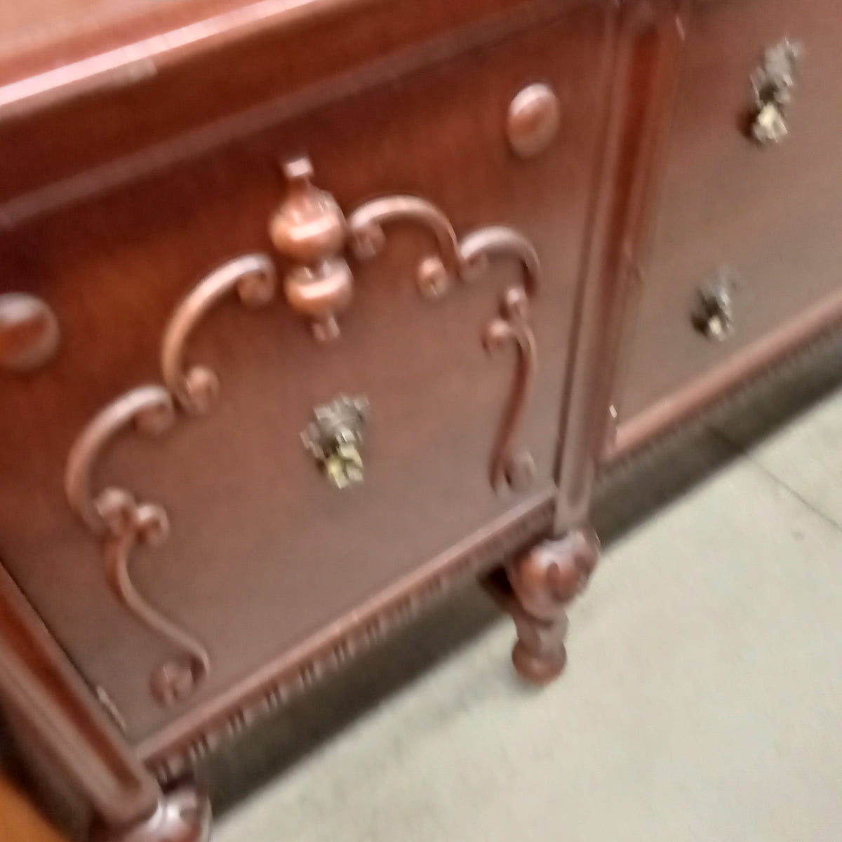 72"W Solid Wood Vintage Sideboard