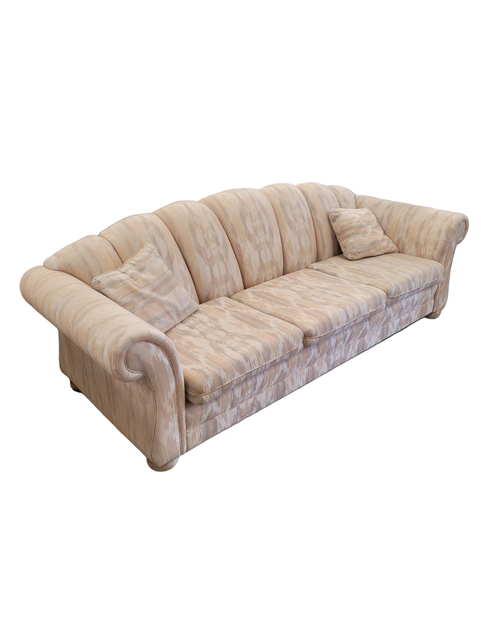Light Multi-Colored Shell Back Sofa