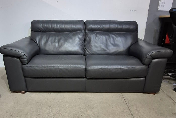 Natuzzi Edition Grey Leather Sofa