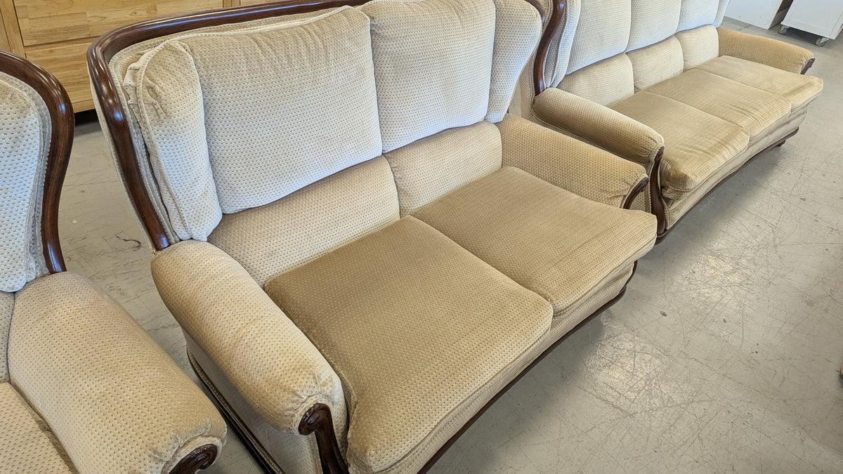 56"W Beige Loveseat