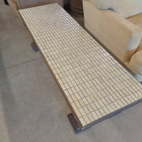 60.5"W Coffee Table with Tiled Top