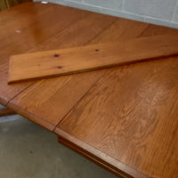 Medium warm Brown vintage wooden Dining Table W/ #MG2