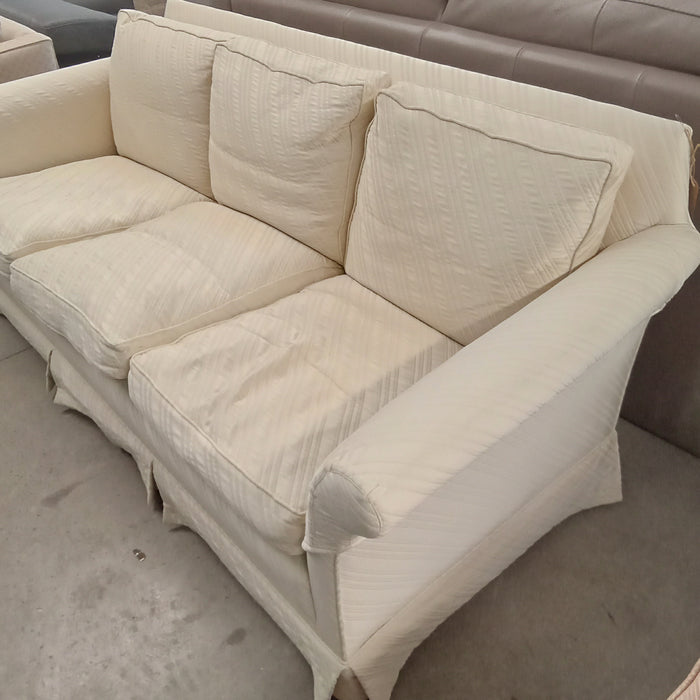 80"W 3-Seat Sofa in Cream Fabric