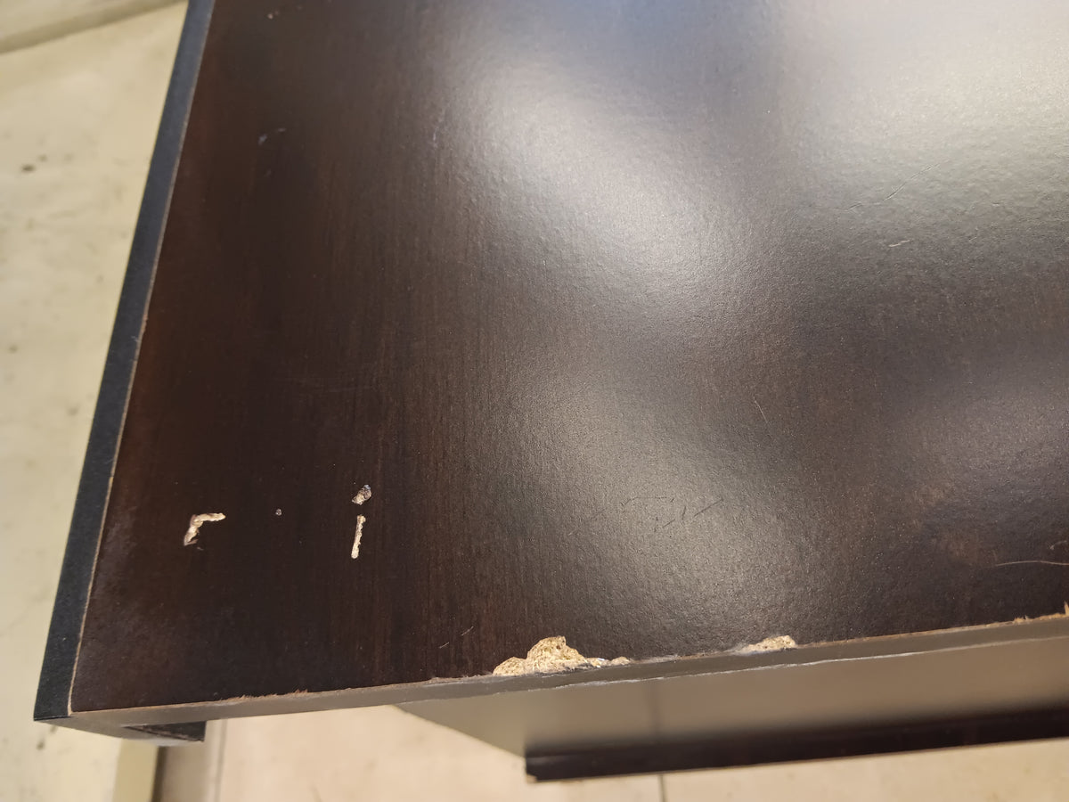 Dark Wood Media Console & Credenza