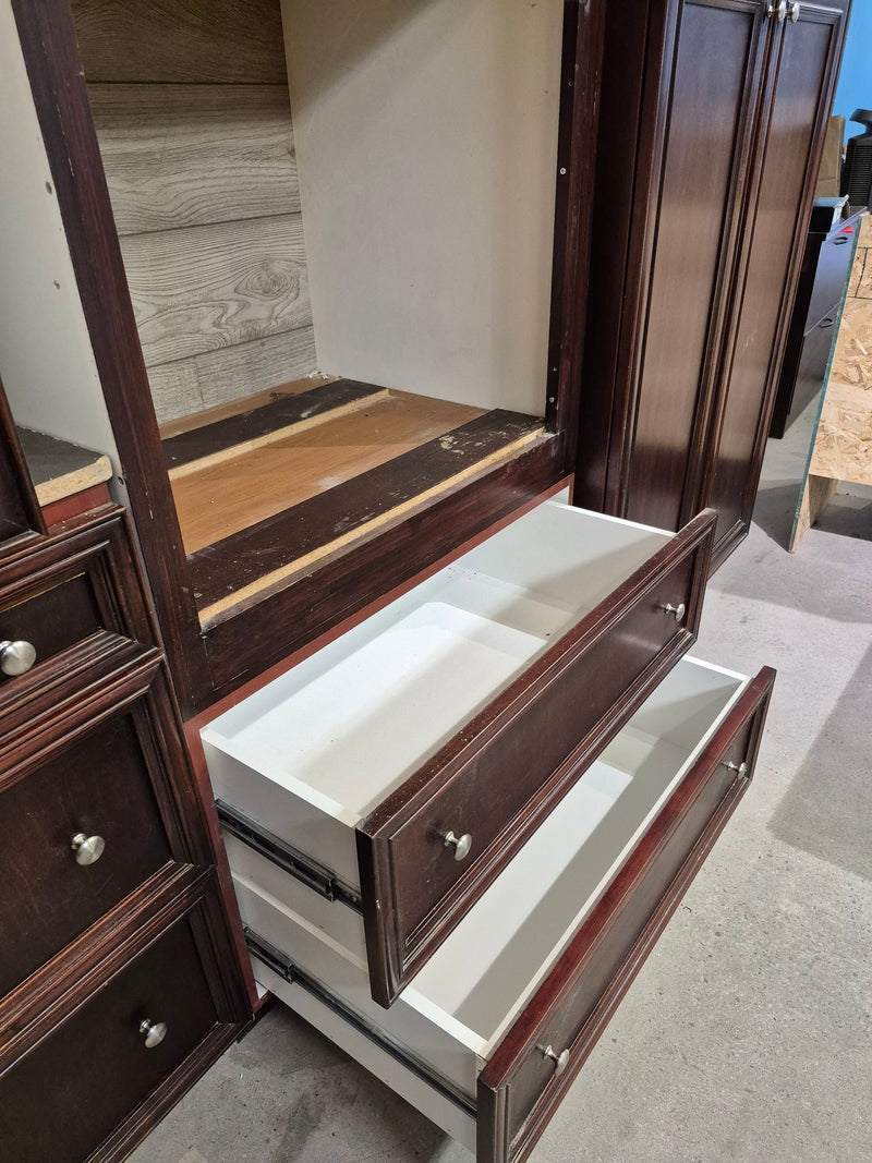 Dark Brown Kitchen Cabinet Set