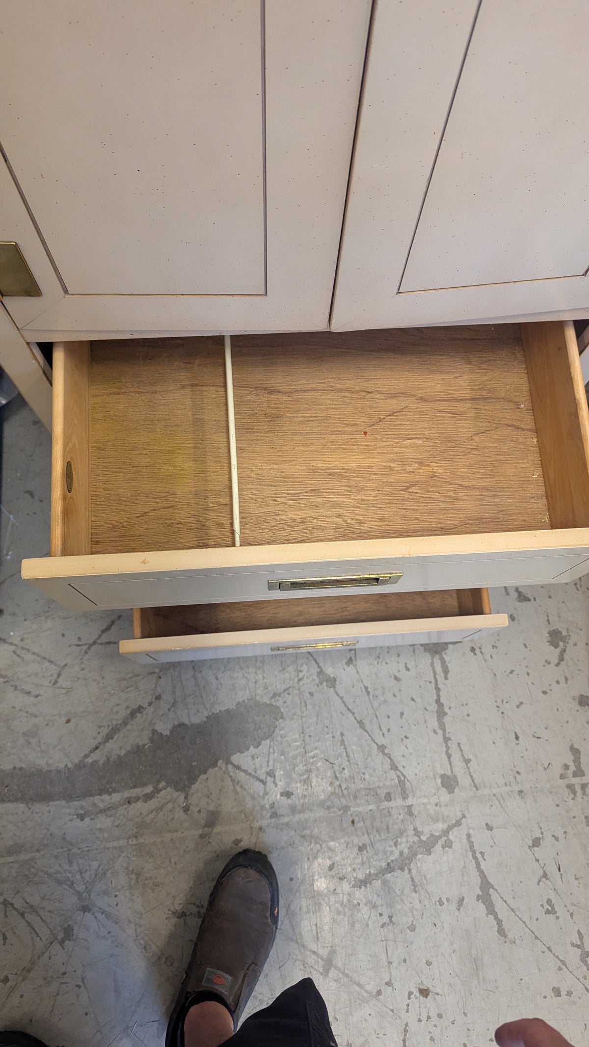 25"W Mid-Century Wooden Filing Cabinet