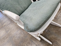 White & Green Wooden Rocking Chair