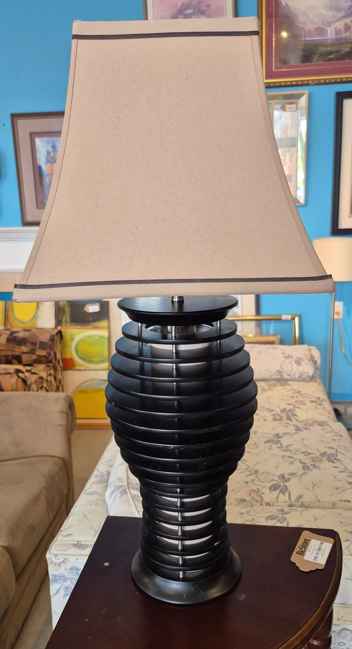 Wood Slat Table Lamp