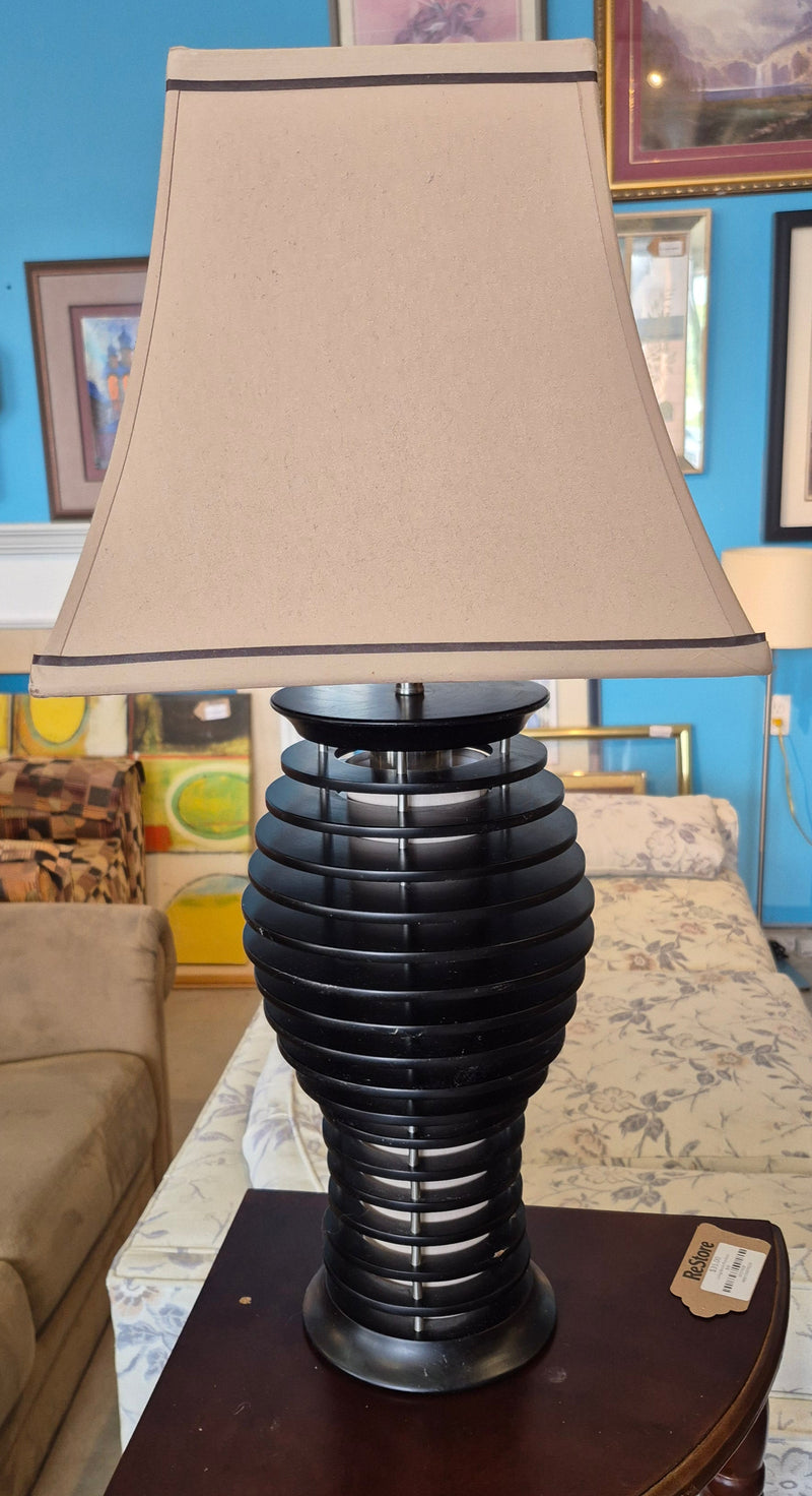 Wood Slat Table Lamp