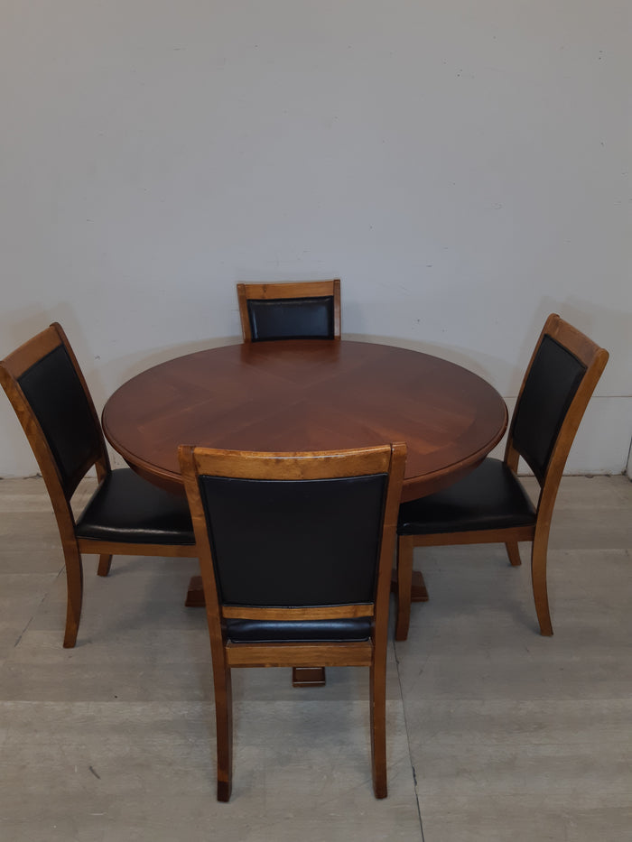Round Solid Wood Dining Set