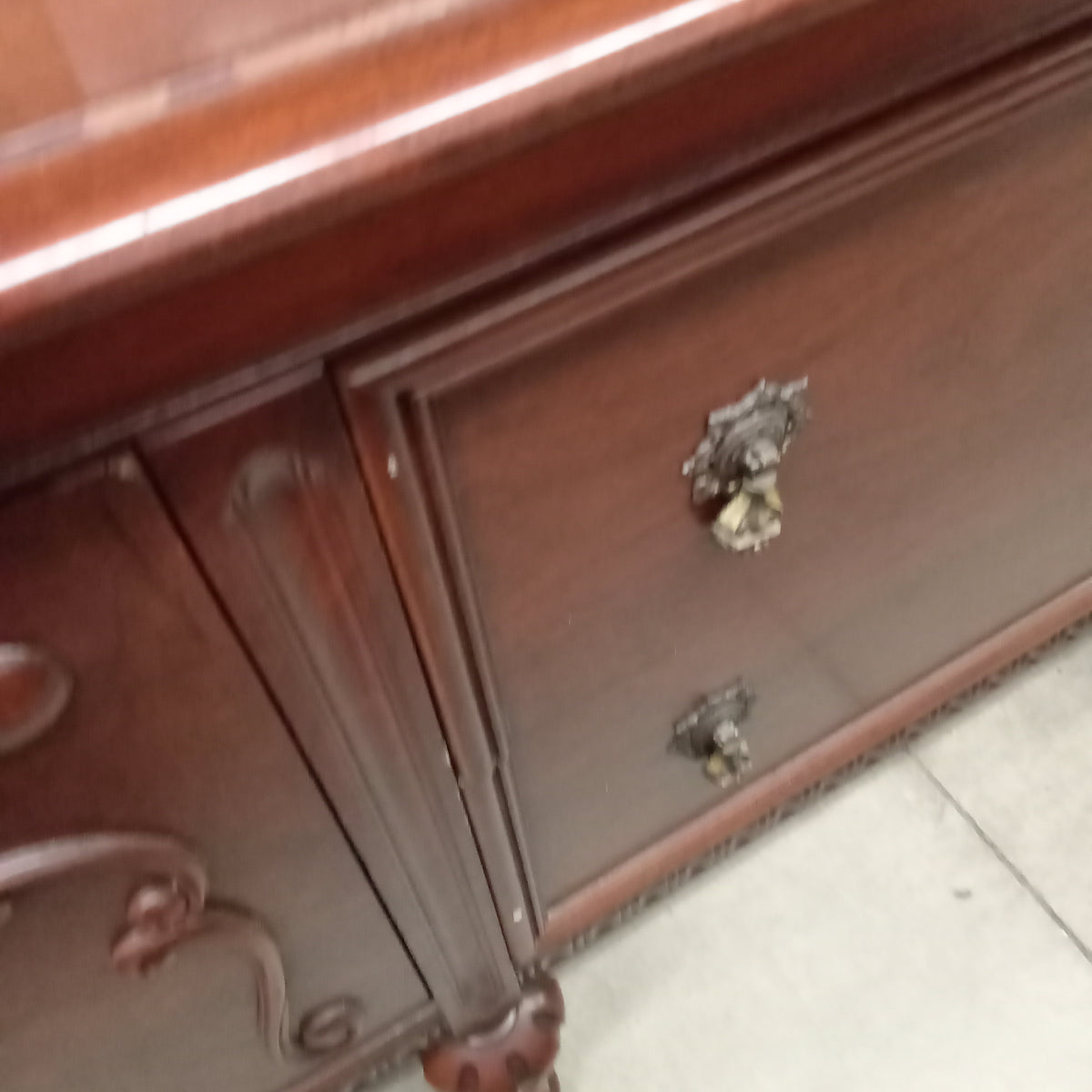 72"W Solid Wood Vintage Sideboard