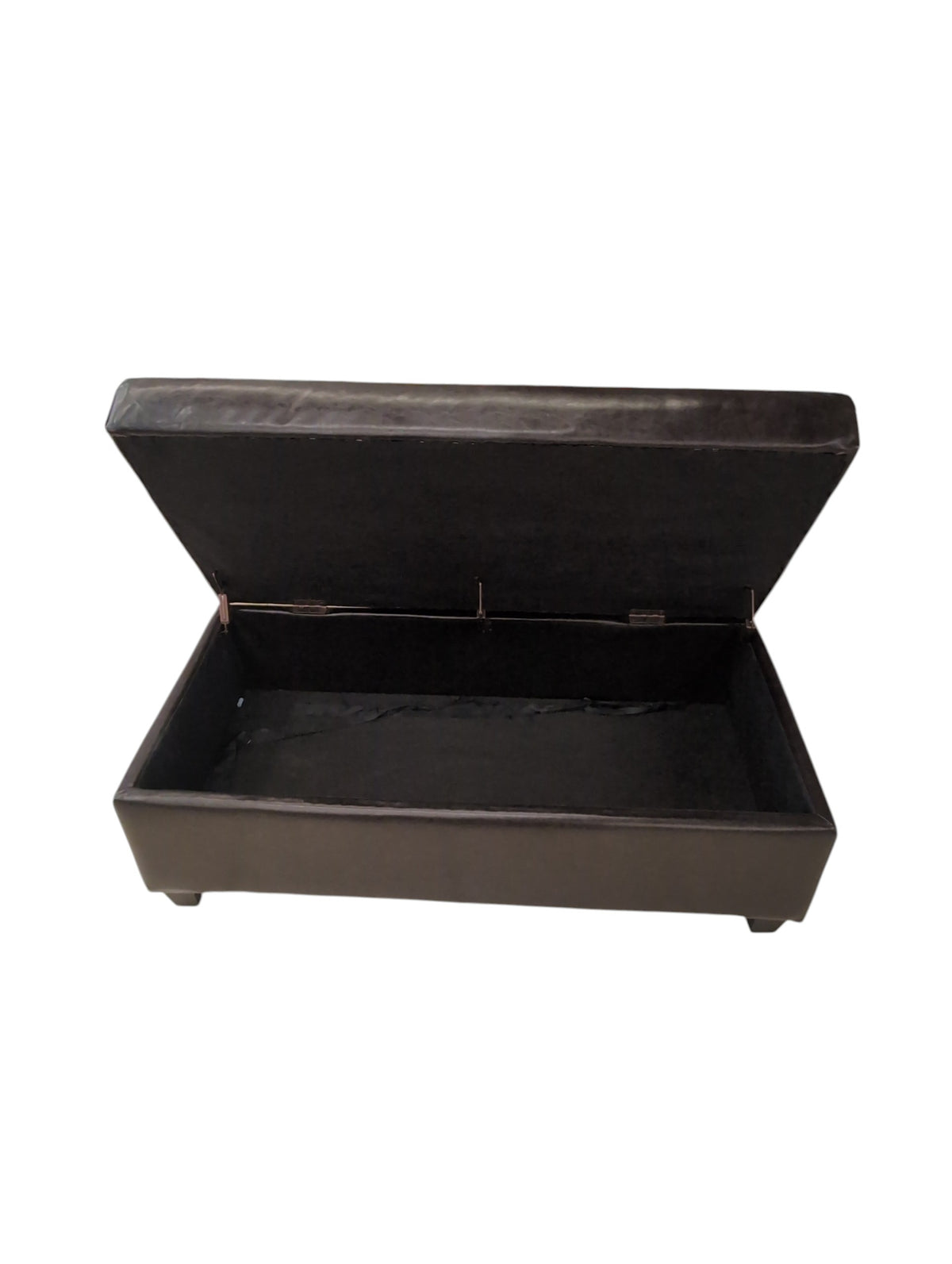 Dark Brown Tufted Storage Ottoman