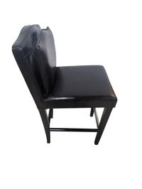 Black Leather Barstool