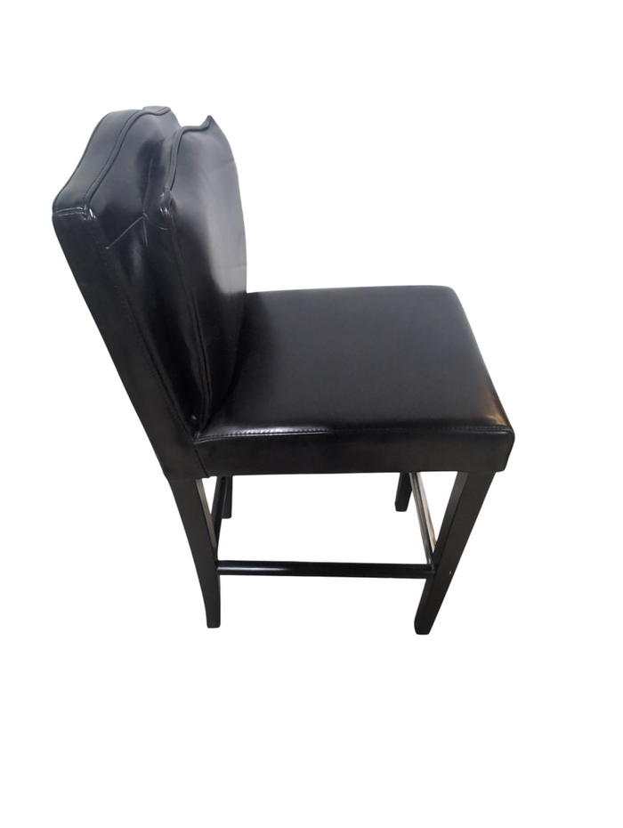 Black Leather Barstool