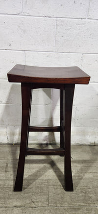 Mahogany Timber Saddle Bar Stool