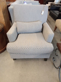 31"W  Neutral Beige Fabric Armchair