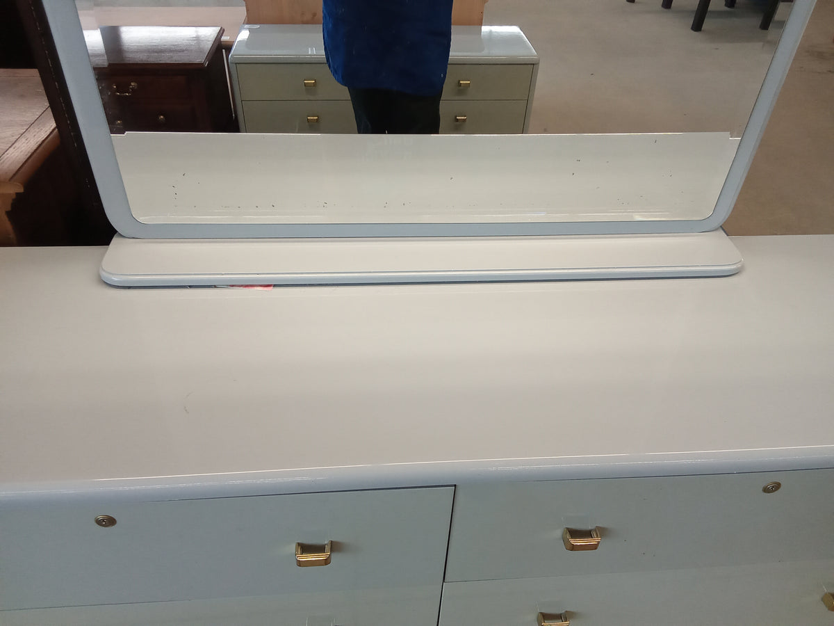 63"W 6-Drawer Dresser With Mirror