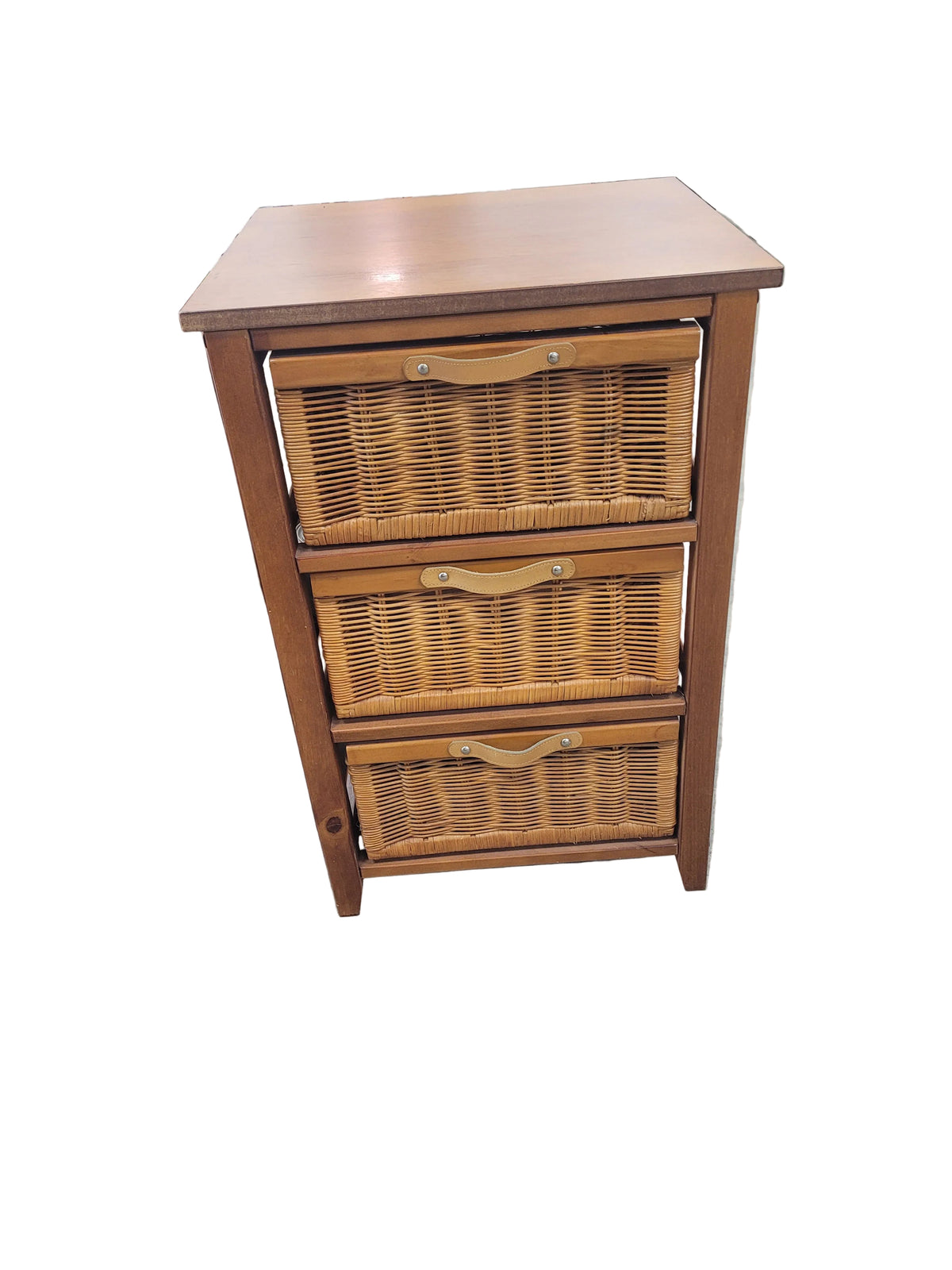 3-Drawer Wicker Basket Storage Towers