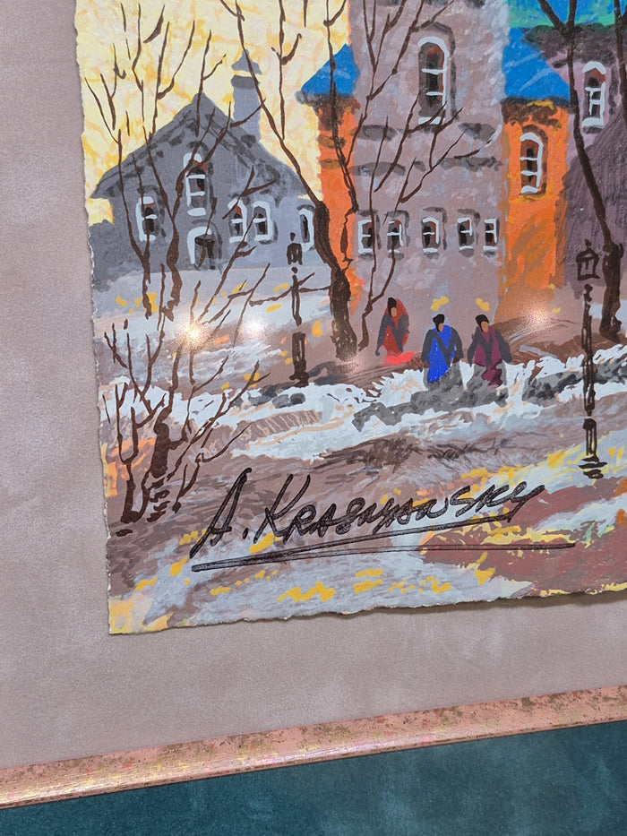 "20C Winter Cityscape" by Anatole Krasnyansky - #224/350 Signed