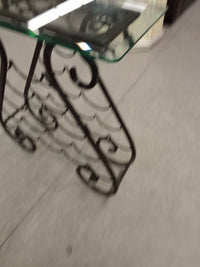 26"W Glass Topped Wine Rack