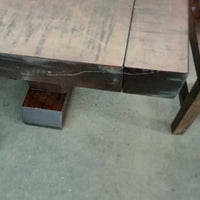 96"W Solid Wood Dining Table with Six Chairs