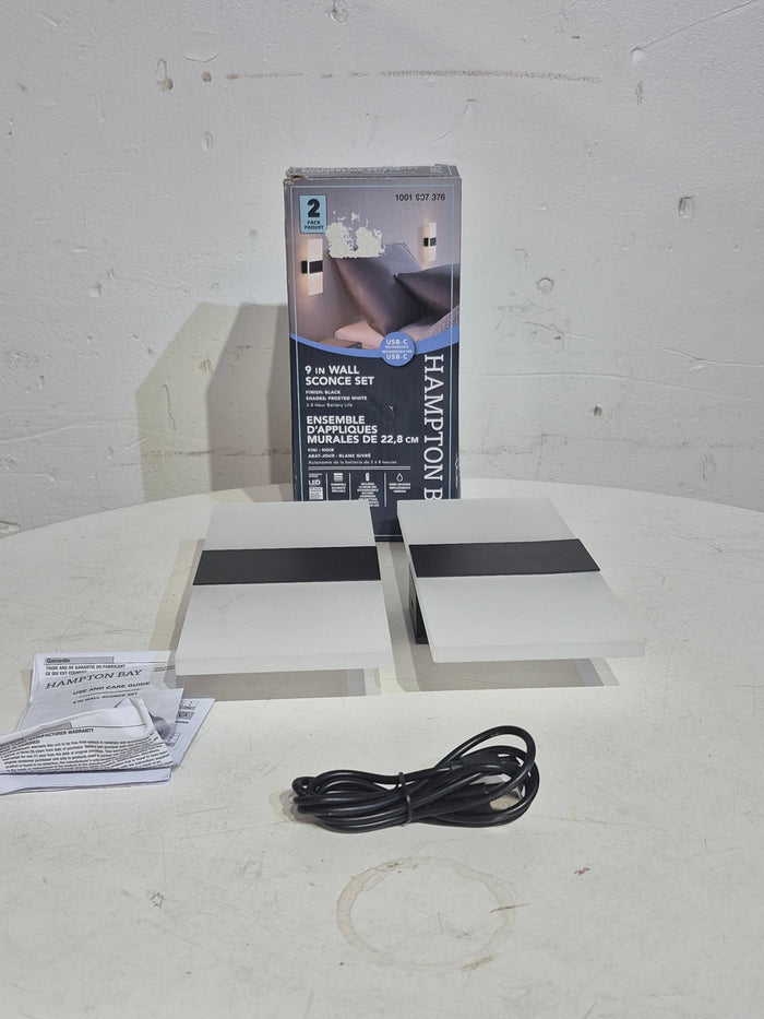 2 Pk Cordless Rechargeable Wall Sconces