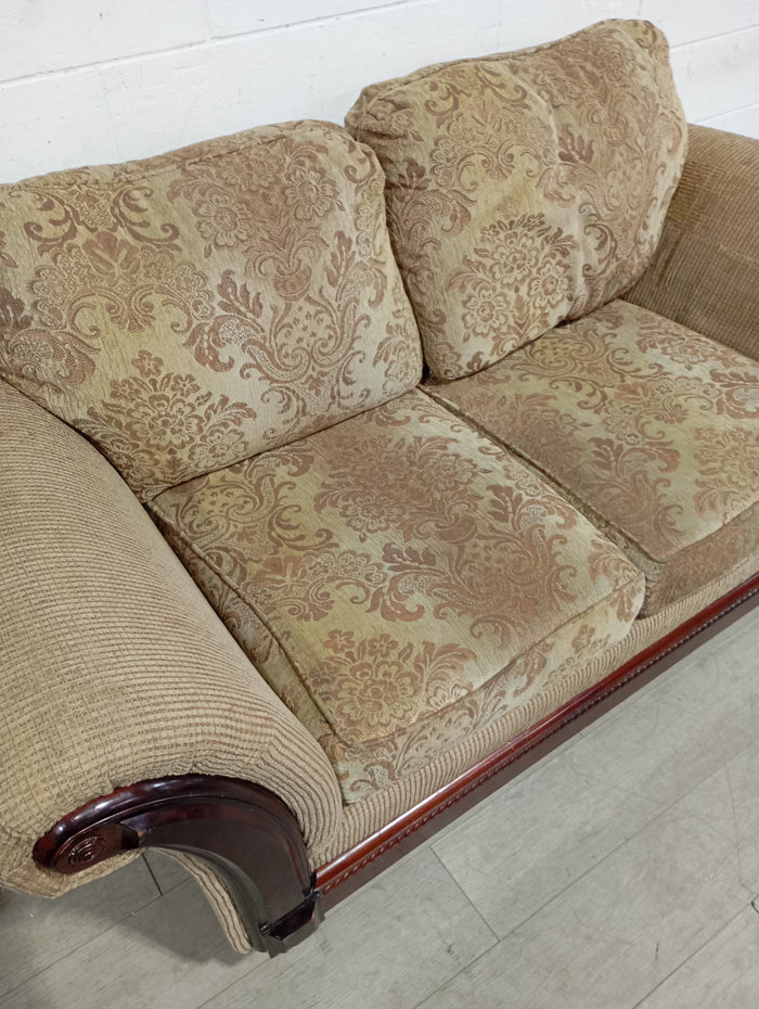 Damask-Style Two Seater Sofa