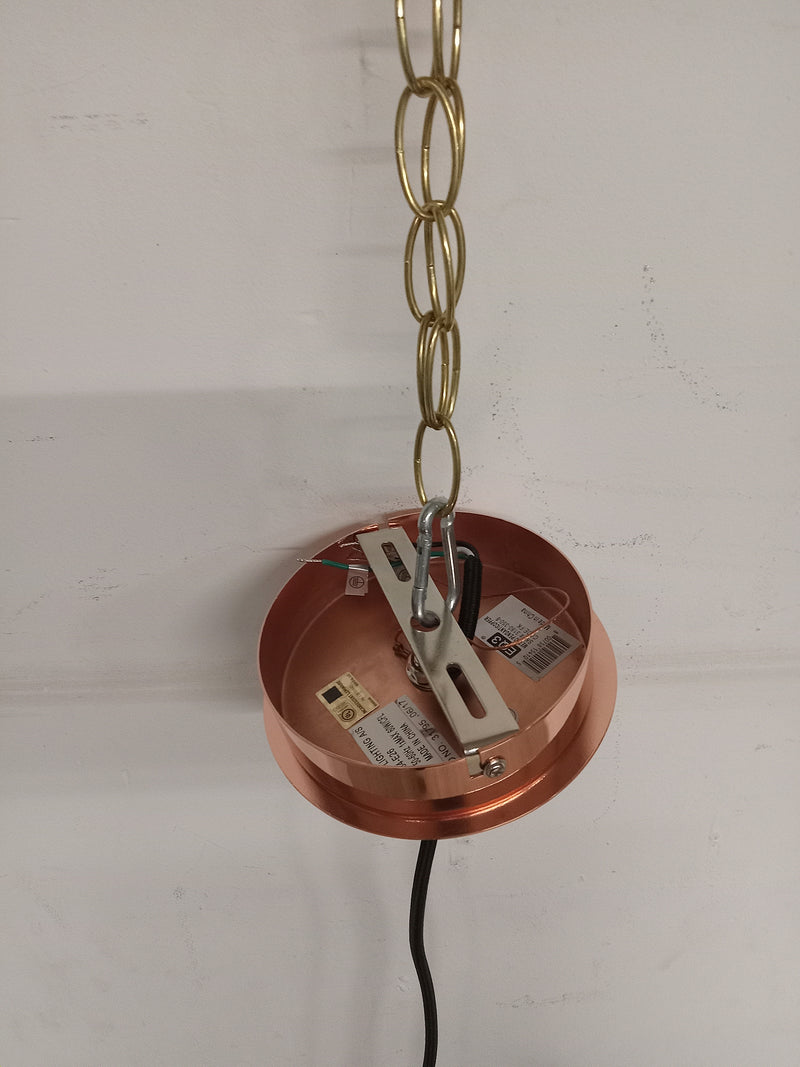 Polished Copper Pendant Ceiling Light Fixture