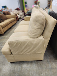 Beige Upholstered 3 Seater Sofa