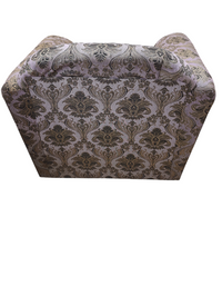Muted Olive Green Damask Pattern Woven Fabric Armchair Sofa #ES3