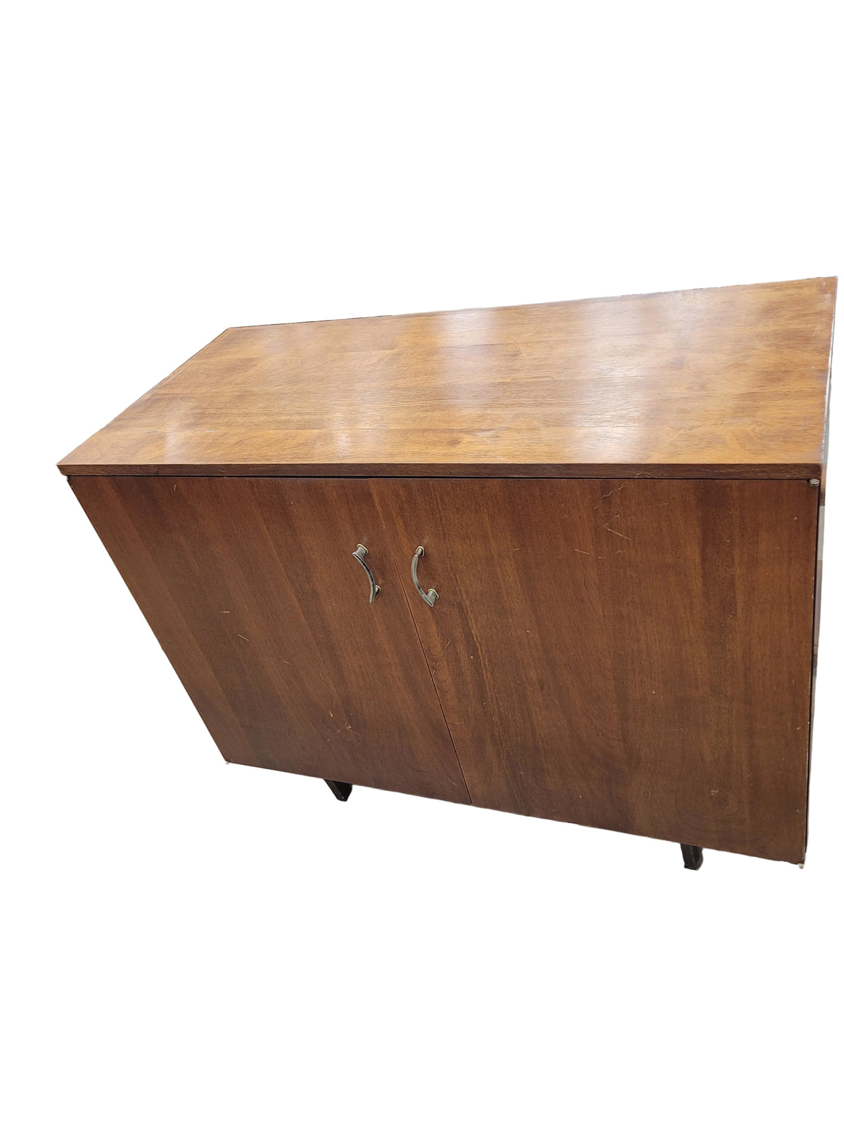 Mid Century Modern Walnut 2-Door Cabinet