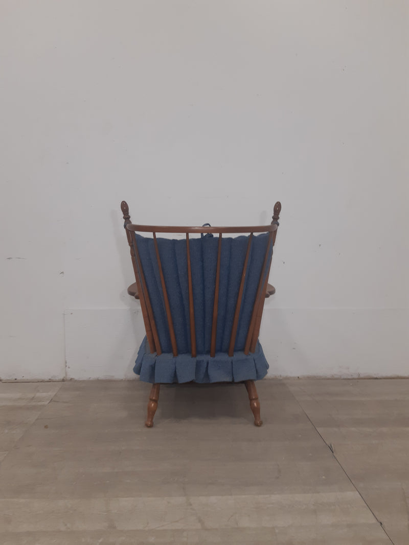 Blue Stationary Rocking Chair