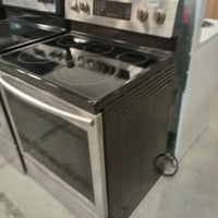 30"W Black and Stainless 5-Burner Flat Top Electric Stove