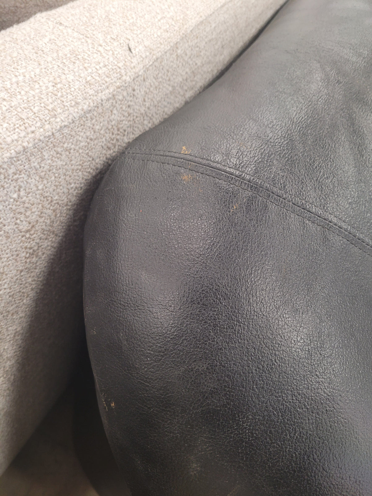 Faux Black Leather Armchair