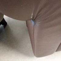 42"W Faux Leather Armchair - Brown