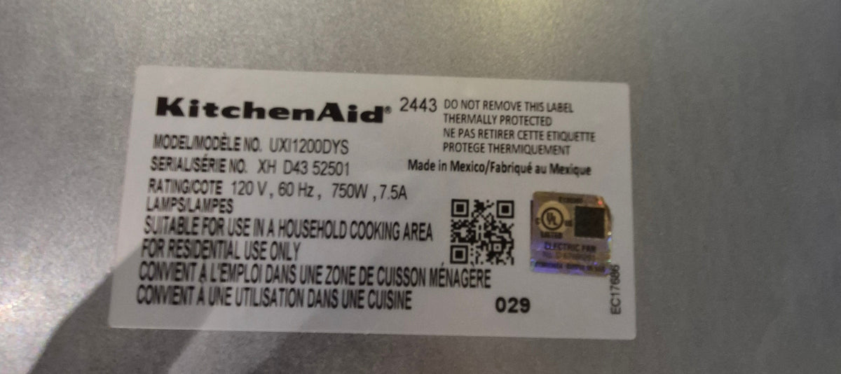 KitchenAid Blower, 1,200 CFM, Stainless Steel