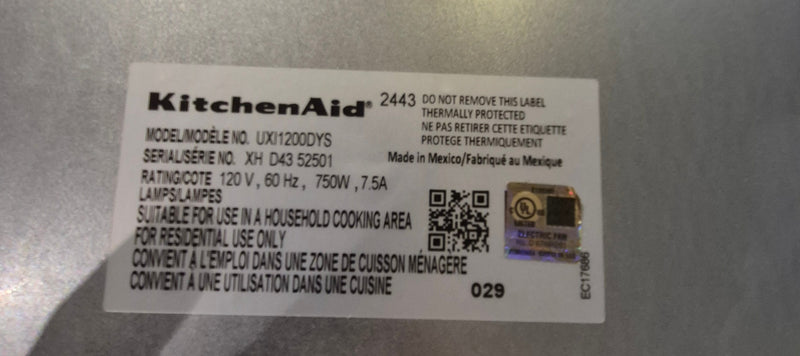 KitchenAid Blower, 1,200 CFM, Stainless Steel