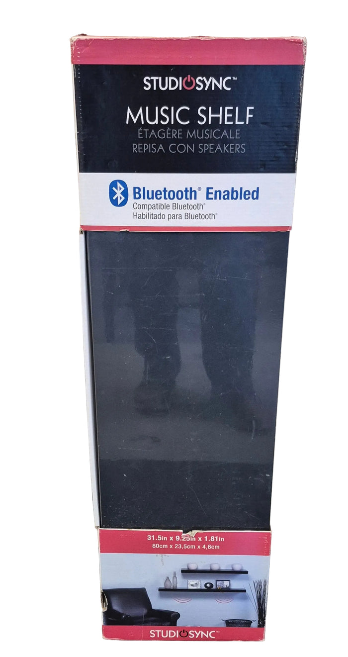 StudioSync 31.5"W x 9.25"D x 1.75"H  Bluetooth Music Shelf