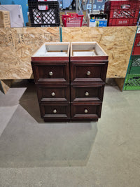 Dark Brown Kitchen Cabinet Set