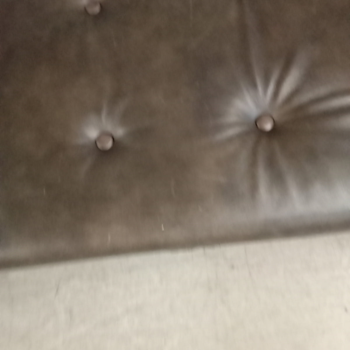 60"W Leather Bench