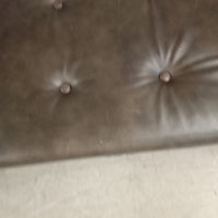 60"W Leather Bench