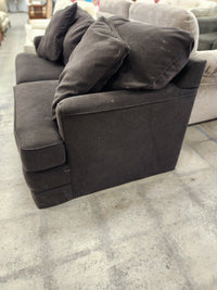 Cozy Charcoal Upholstered Loveseat